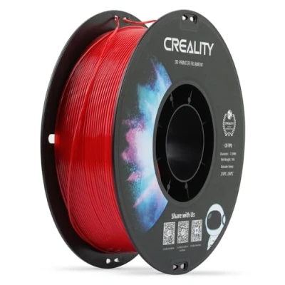 Afbeelding van Creality filament van TPU (thermoplastische polyurethanen) 1,75, 3D printfilament, hoge elasticiteit, zacht kleefmateriaal, elastisch, thermoplastisch polyurethaan, 1 kg, rood