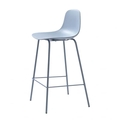 Afbeelding van Nordic Home Lara barstoel blauw Kunststof