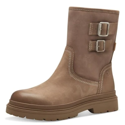 Afbeelding van Tamaris Comfort Snowboots, Dames, Maat: 36, Camel Leer en textiel