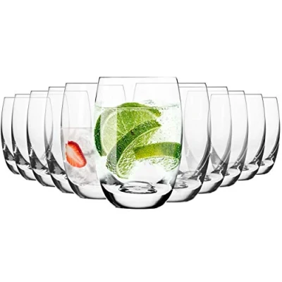 Afbeelding van KROSNO Water Sap Drinkglazen Set van 12 360 ml Elite Collectie Kristalglas Perfect voor Thuis, Restaurants en Feesten Vaatwasser Veilig