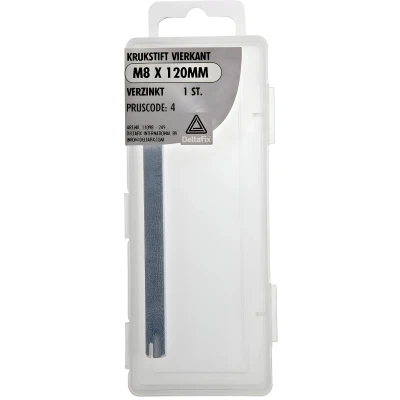 Afbeelding van Deltafix Krukstift vierkant verzinkt 8x120 mm 1 stuk