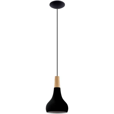 Afbeelding van EGLO Sabinar Hanglamp E27 Ã ̃ 18 cm Zwart/Bruin