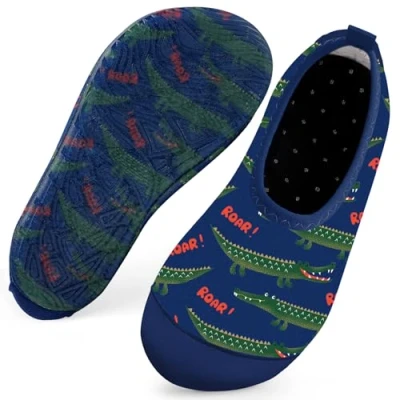 Afbeelding van Zwemschoenen voor kinderen, jongens en meisjes, peuters, baby, zwemsokken sneldrogend, zwembad, strand, kinderen op blote voeten, 1/2 UK Child
