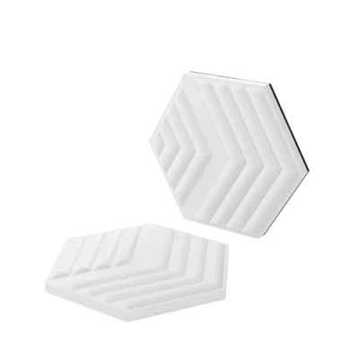 Afbeelding van Elgato Wave Panels Starter Set (Wit) 6 akoestische bekledingspanelen, schuim met twee dichtheden, zelf ontwikkelde EasyClick frames, modulair ontwerp, eenvoudig te plaatsen en verwijderen