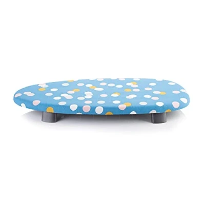 Afbeelding van Minky Thermalite Tafelblad (70 x 34 cm) lichtgewicht compacte plat opvouwbare stoomstrijkijzer tafel, ideaal voor appartementen en caravans, zwart