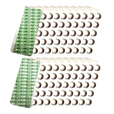Afbeelding van 200 Rapid watertesttabletten, 100 x pH waarde fenolrood, DPD1 vrij chloor, voor watertester en zwembadtester, navulverpakking, zwembadaccessoires, whirlpool aquarium