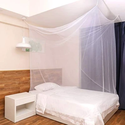 Afbeelding van 220 x 100 200 cm groot muggennet voor tweepersoonsbedden, kastvormig vliegennet, met snelle en eenvoudige installatie