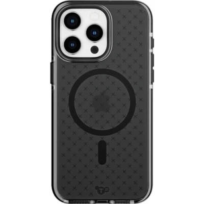 Afbeelding van Tech21 Evo Check MagSafe hoesje iPhone 15 Pro Max smokey/zwart