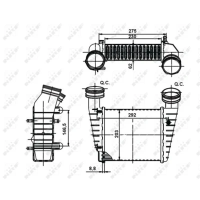 Afbeelding van Intercooler, inlaatluchtkoeler NRF 30138A