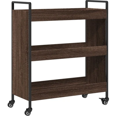 Afbeelding van vidaXL Keukentrolley 70x30x82 cm bewerkt hout bruin eikenkleurig