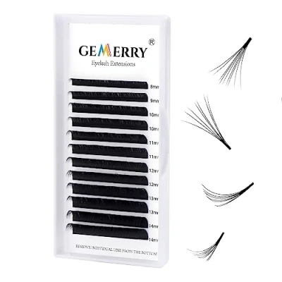 Afbeelding van Wimperverlenging Easy Fan Volume 0.05 D krul 8 14mm mix Natuurlijke Auto wimpers Extensions Self Fanning Nerts Russisch Volume(0.05 curl 14mm)
