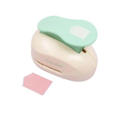 Afbeelding van Craftelier Label Punch met geschulpte speciaal voor scrapbooking en ambachten Push hendel tags op papier kaart