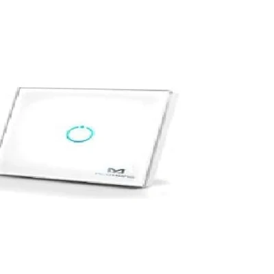 Afbeelding van MCO Home Z Wave Glas Touch Panel Schakelaar, 1 Relais, MH S311, Wit