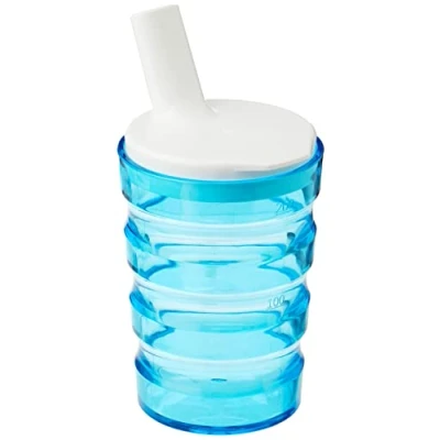 Afbeelding van Performance Health Sure Grip Cup, anti morsmok, draagbare reismok met rietjesdeksel voor kinderen, ouderen en gehandicapten, 200 ml, blauwe kleur