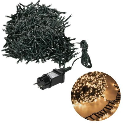 Afbeelding van Cheqo® Kerstboomverlichting Micro Clusterverlichting Kerstlampjes Led Verlichting Kerstverlichting voor Binnen en Buiten 1800 LED&#039;s 36 Meter Warm Wit