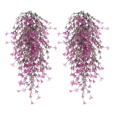 Afbeelding van kunstplanten, 2 stuks, 78 cm, hangende groene kunsthangplanten, net echt onderhoudsvrije hangplant, kunstklimop voor bruiloft, kantoor, tuin, feest, wanddecoratie, huis tuin