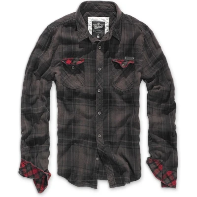 Afbeelding van Brandit Check Duncan Shirt Met Lange Mouwen Zwart 4XL Man