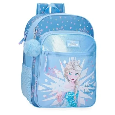 Afbeelding van Joumma Disney Frozen Magic Ice Schoolrugzak, aanpasbaar, Blauw, 30 x 38 12 cm, polyester, 13,68 l, aanpasbaar aan trolley