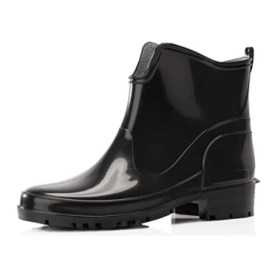Afbeelding van Ladeheid LA LMG 930 Elke Dames Regenlaarzen Rubber Enkelhoogte PVC Waterdicht Zwart2 40