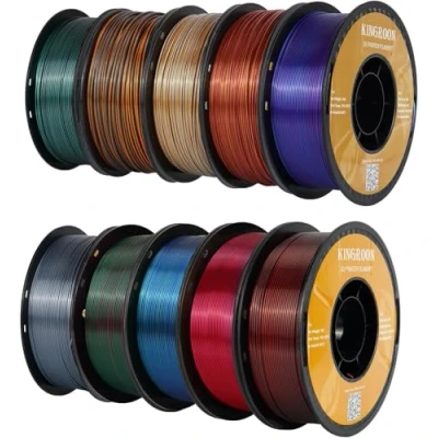 Afbeelding van Kingroon PLA filament, tweekleurige zijden 10 rollen, spoel van kg, 1,75 mm, maatnauwkeurigheid +/ 0,03 verschillende dubbele kleuren