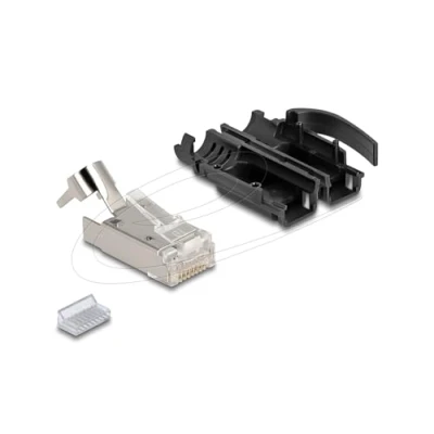 Afbeelding van Delock RJ45 Modularer Stecker mit Zugentlastung Cat.6A und robuster Kn