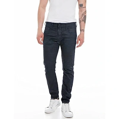 Afbeelding van Replay Johnfrus ResinPlus Herenjeans, skinny fit, 007, donkerblauw, 34W x 32L