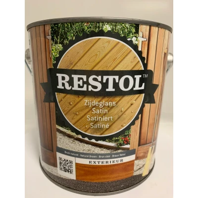 Afbeelding van Restol Houtolie Zijdeglans Bruin 2,5 liter