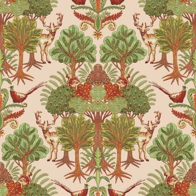 Afbeelding van Dutch Wallcoverings Tapestry TP422303 Nordic Deer Forest Groen