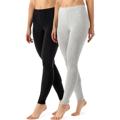 Afbeelding van Merry Style MS MS10 143 LE 2Pack Dames Leggings Sport Vrijetijdsbroek 2 Pak Lang Viscose Sporbroek Yogabroek Zwart/Gemêleerd L