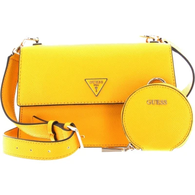 Afbeelding van GUESS Schoudertas Eco Alexie Crossbody Flap Mustard Mosterdgeel