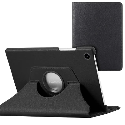 Afbeelding van Samsung Galaxy Tab A9 Hoes: iMoshion 360 Draaibare Bookcase Zwart Kunstleder Tablet Hoezen