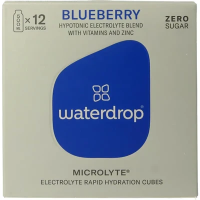 Afbeelding van Waterdrop Microlyte Blueberry Hydration Cubes 12ST