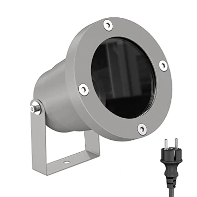 Afbeelding van ledscom.de Tuinspot DUK voor buiten, IP65, stekker, grijs, 1x GU10 max. 15W, Led, spot, tuin, Gu10, tuinspot, buitenspots, verlichting