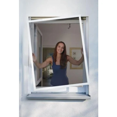 Afbeelding van Schellenberg Telescopische raamhor 70082, aluminium frame, zonder boren en zagen, individuele afmetingen door uittrekken, 100 x 120 cm, wit