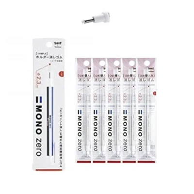 Afbeelding van Tombow Mono Zero Pen Style Eraser (1 &amp; 10 navullingen, 2,3 mm ronde tip)