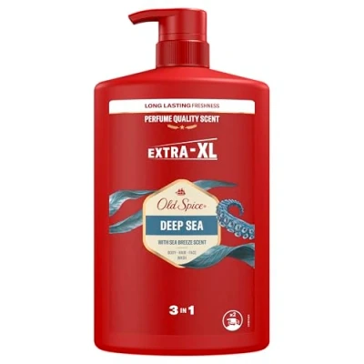 Afbeelding van Old Spice Deep Sea 3 in 1 douchegel &amp; shampoo voor mannen, l, langdurige, frisse geur parfumkwaliteit haar en gezicht