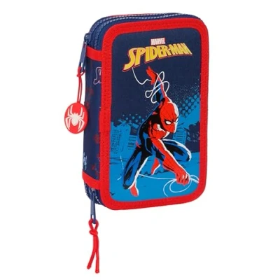 Afbeelding van SpiderMan Gevuld Etui, Neon 28 st. 19,5 x 12,5 4 cm Polyester