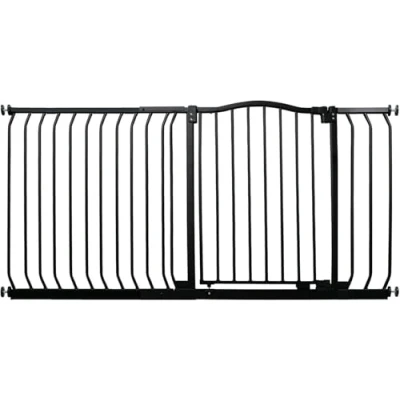 Afbeelding van Bettacare Hondenhekje met Gebogen Bovenkant Assortiment, 189cm 198cm (23 opties beschikbaar), Mat Zwart, Traphekje Zonder Boren voor Hond en Puppy, Hekje Huisdieren Honden, Eenvoudige Installatie