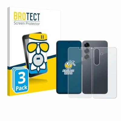 Afbeelding van BROTECT Screenprotector voor Samsung Galaxy S25 Enterprise Edition (Voor+Achter) Folie Beschermfolie Beschermglas matte (3 Stuks)