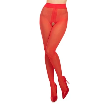 Afbeelding van GLAMORY Ouvert 20 panty met open kruis rood 52 54