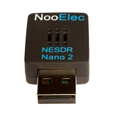 Afbeelding van NESDR Nano 2 Tiny Black RTL SDR USB set (RTL2832U + R820T2) met MCX antenne. Door software gedefinieerde radio, compatibel DVB T en ADS B, ESD veilig