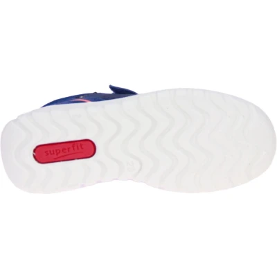 Afbeelding van Superfit Sneakers laag voor kinderen, Maat: 27, Blau orange Imitatieleer/ textiel