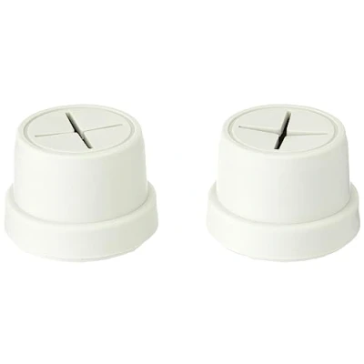 Afbeelding van Merriway® BH01555 (2 stuks) Enkele zachte rubberen push in handdoekdoekhouders, schroef of zelfklevende fix wit pak van 2 stuks