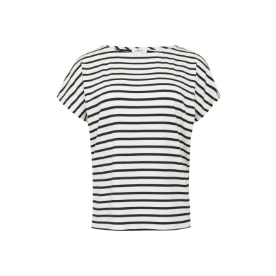 Afbeelding van s.Oliver Tshirt print, Dames, Maat: 48, Weiß marine
