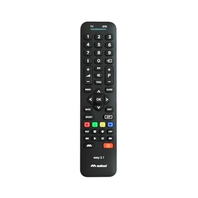 Afbeelding van Meliconi Easy 2.1 Universele 2 in 1 afstandsbediening, vervangt en combineert de afstandsbedieningen van TV Decoder, volledig keypad, specifieke toetsen voor smart TV.