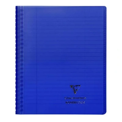 Afbeelding van Clairefontaine 356801C Een spiraalgebonden Koverbook schrift 17x22 cm 160 pagina&#039;s gelinieerd met marge wit papier van 90 g polypropyleen omslag in willekeurige kleur.