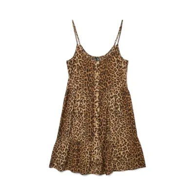 Afbeelding van VERO MODA Jurk &#039;VMBUMPY&#039; bruin / cappuccino zwart