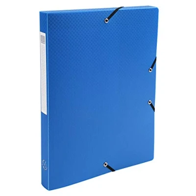 Afbeelding van Exacompta 59601E verpakking (met 4 archiefdozen van PP, 800µ, 24 x 32 cm, ideaal voor documenten in DIN A4 formaat, met achterkant 25 mm), lichtblauw, stuks