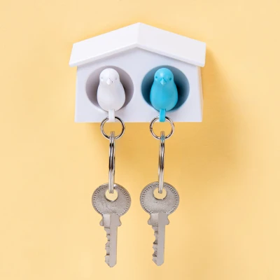 Afbeelding van Mini Sparrow Duo Sleutelhanger Wit/Blauw
