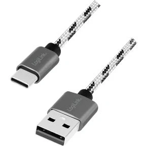 Afbeelding van LogiLink CU0201 USB kabel 2.0 C A Zwart, Wit